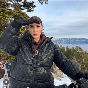 Fendi Black Monogram Puffer Jacket